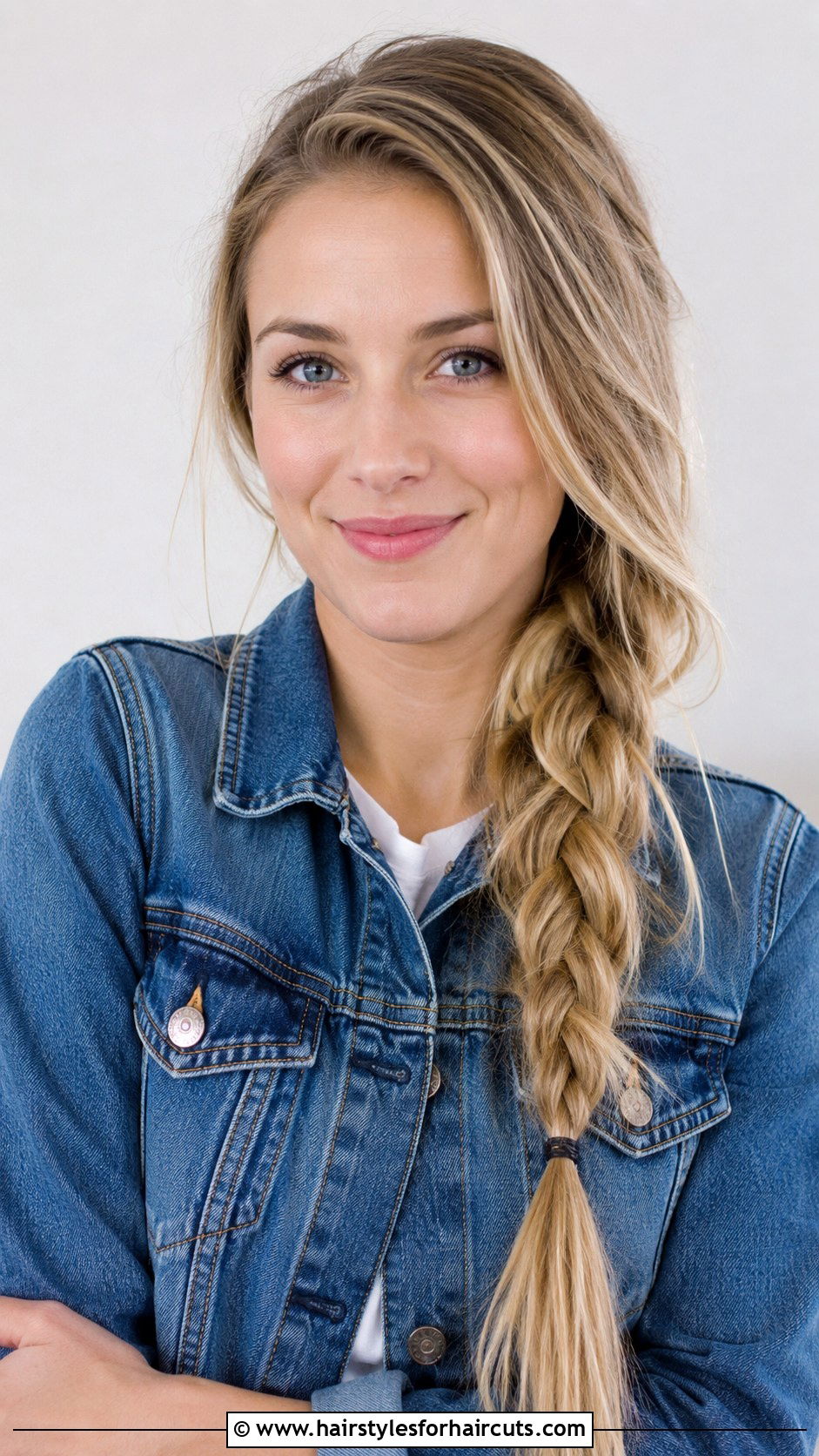 Loose Side Braid - 25 beach hairstyles for medium hair - 25 beach hairstyles for medium hair