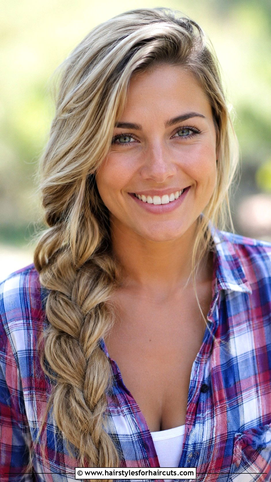Loose Side Braid - 25 summer hairstyles for thin hair - 25 summer hairstyles for thin hair