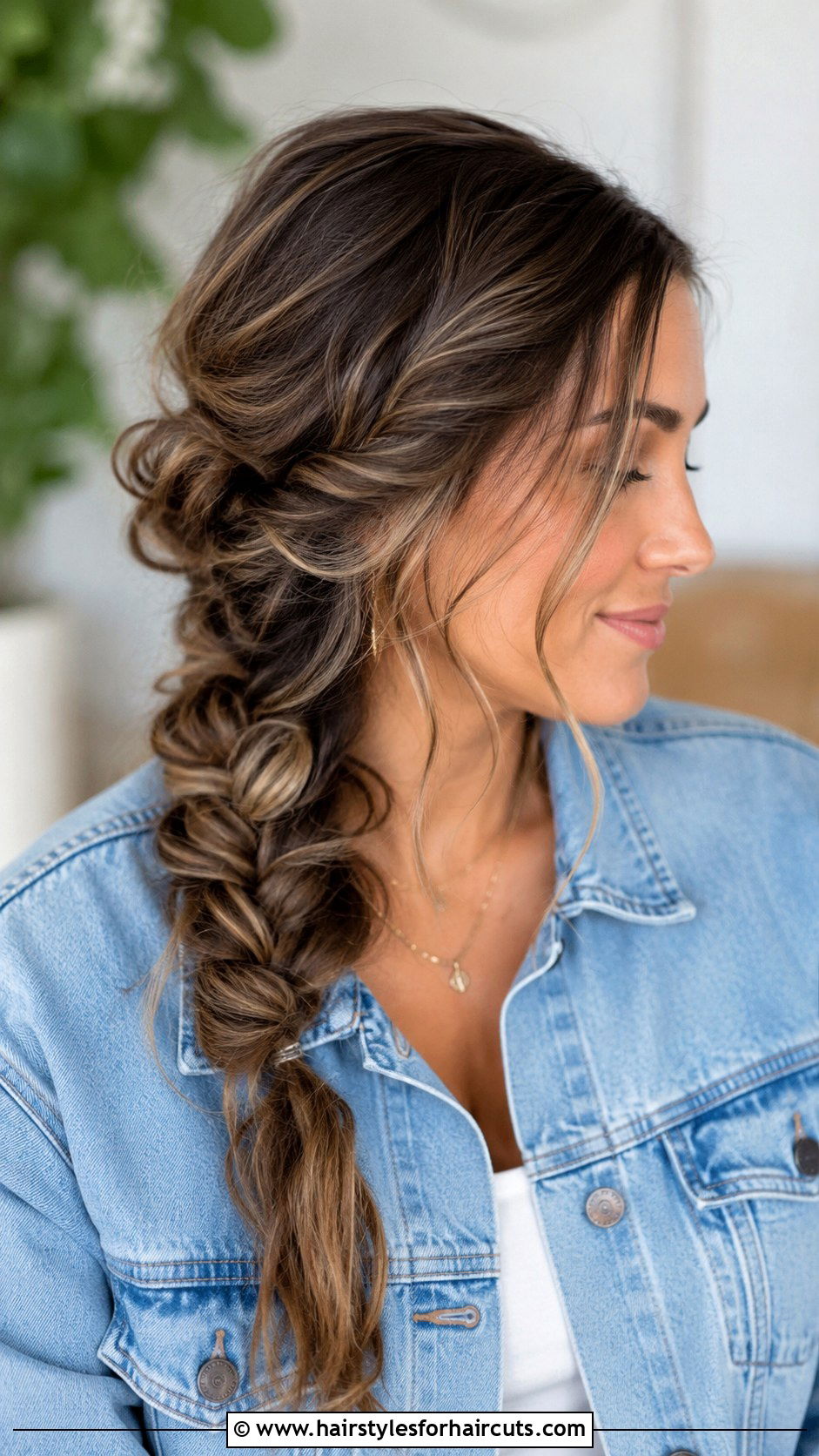 Loose Side Braid Hairstyle - 25 casual hairstyles for long hair - 25 casual hairstyles for long hair
