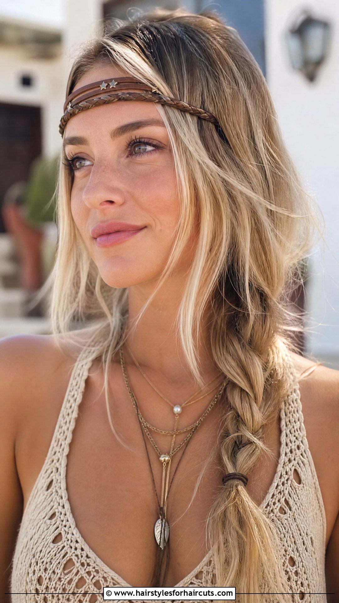 Loose Side Braid With Boho Hair Band - 25 hair band hairstyles - 25 hair band hairstyles