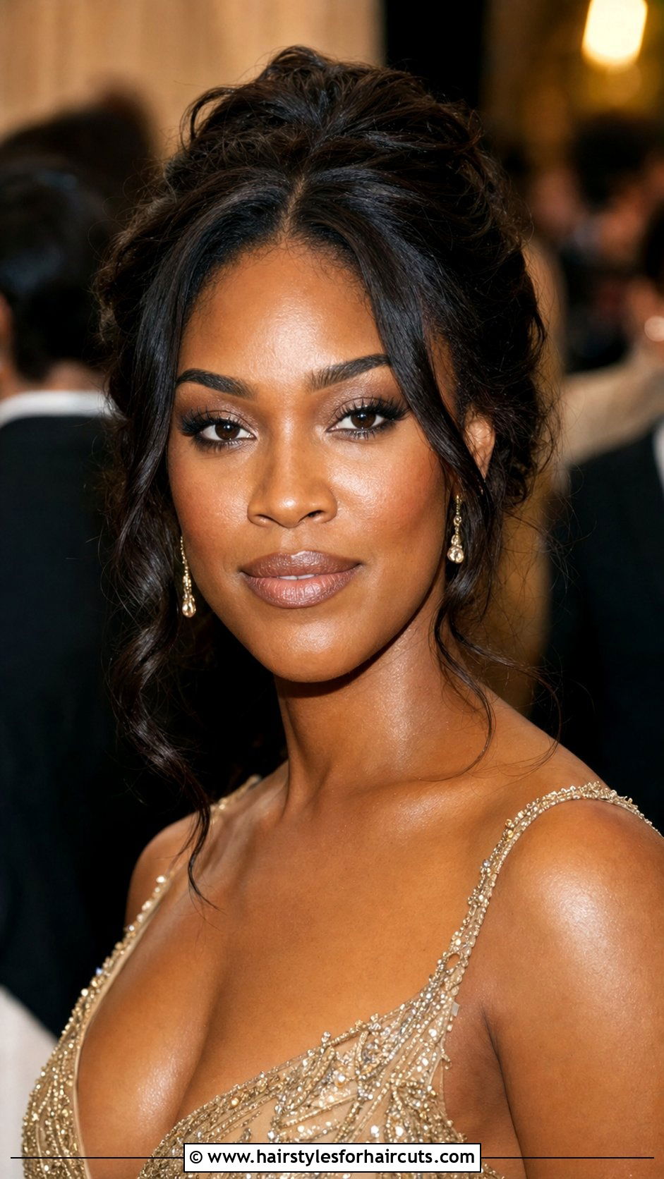 Loose Wave Updo - 25 loose wave hairstyles for black hair - 25 loose wave hairstyles for black hair