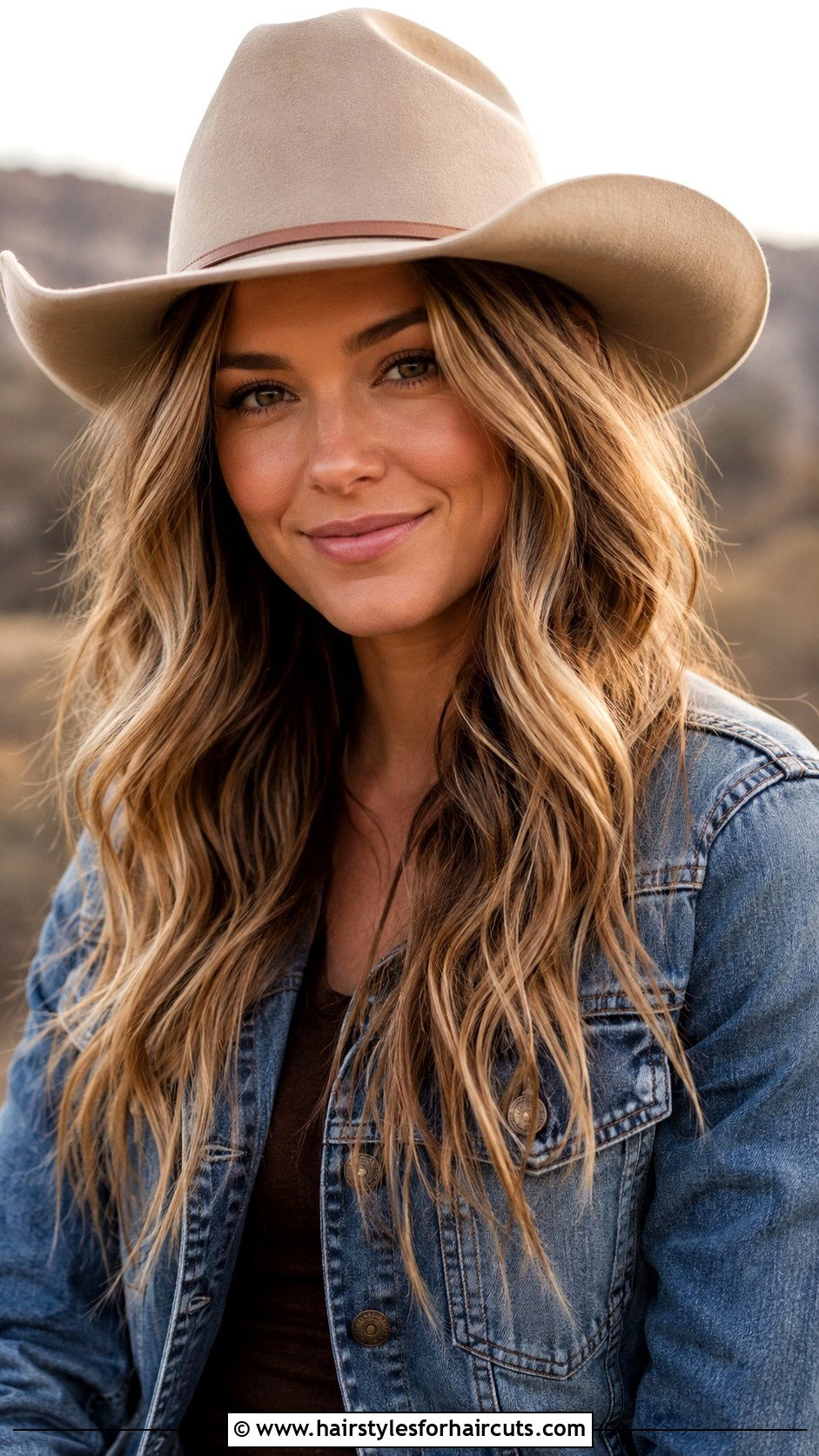 Loose Waves With Cowboy Hat - 25 country hairstyles - 25 country hairstyles