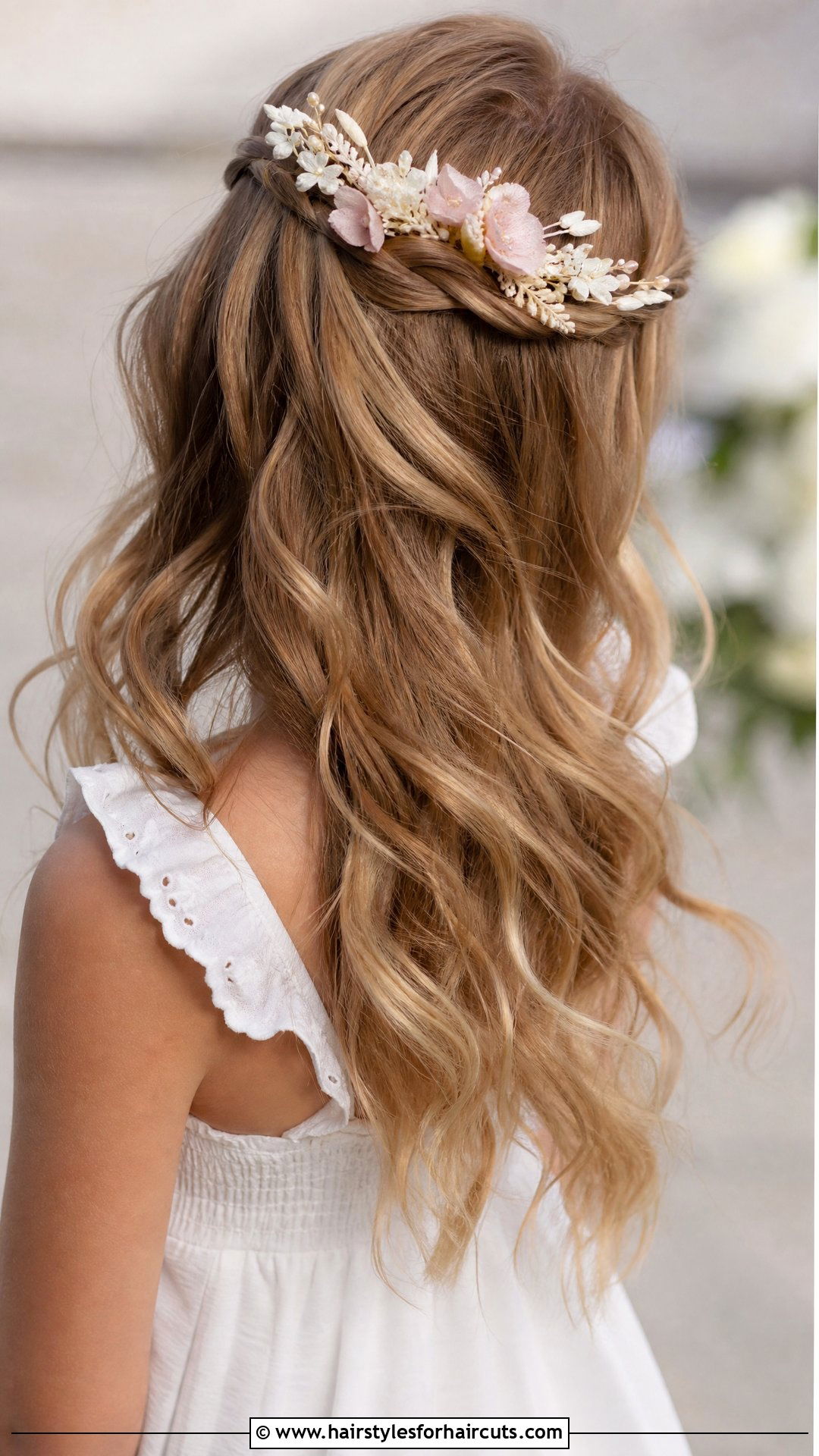Loose Waves With Flower Comb - 25 flower girl hairstyles - 25 flower girl hairstyles