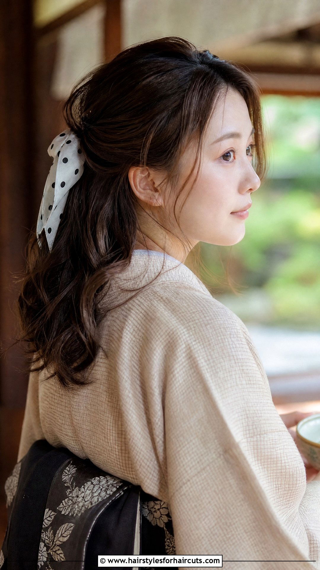 Loose Waves With Kanoko Kimono - 25 kimono hairstyles - 25 kimono hairstyles