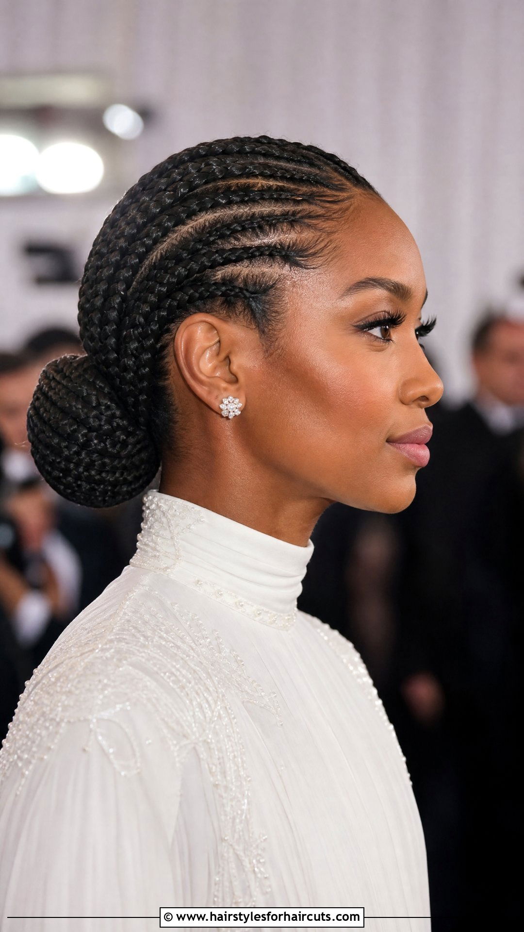 Low Braided Bun - 25 formal braided hairstyles for black hair - 25 formal braided hairstyles for black hair