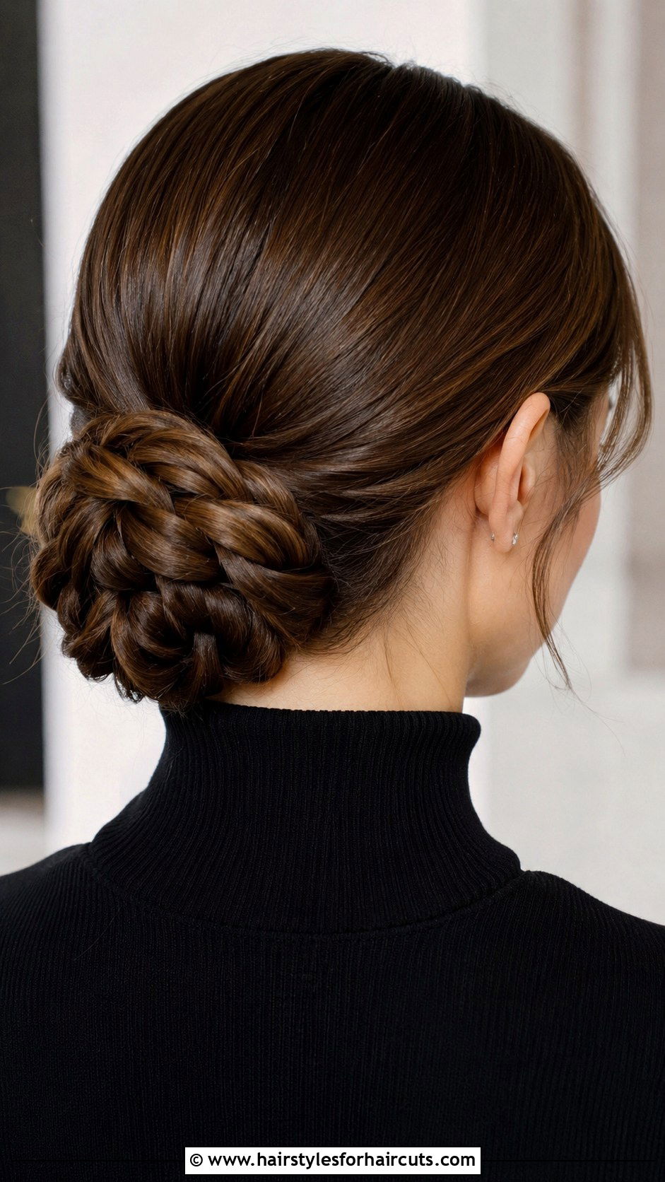 Low Braided Bun - 25 easy dance hairstyles for long hair - 25 easy dance hairstyles for long hair