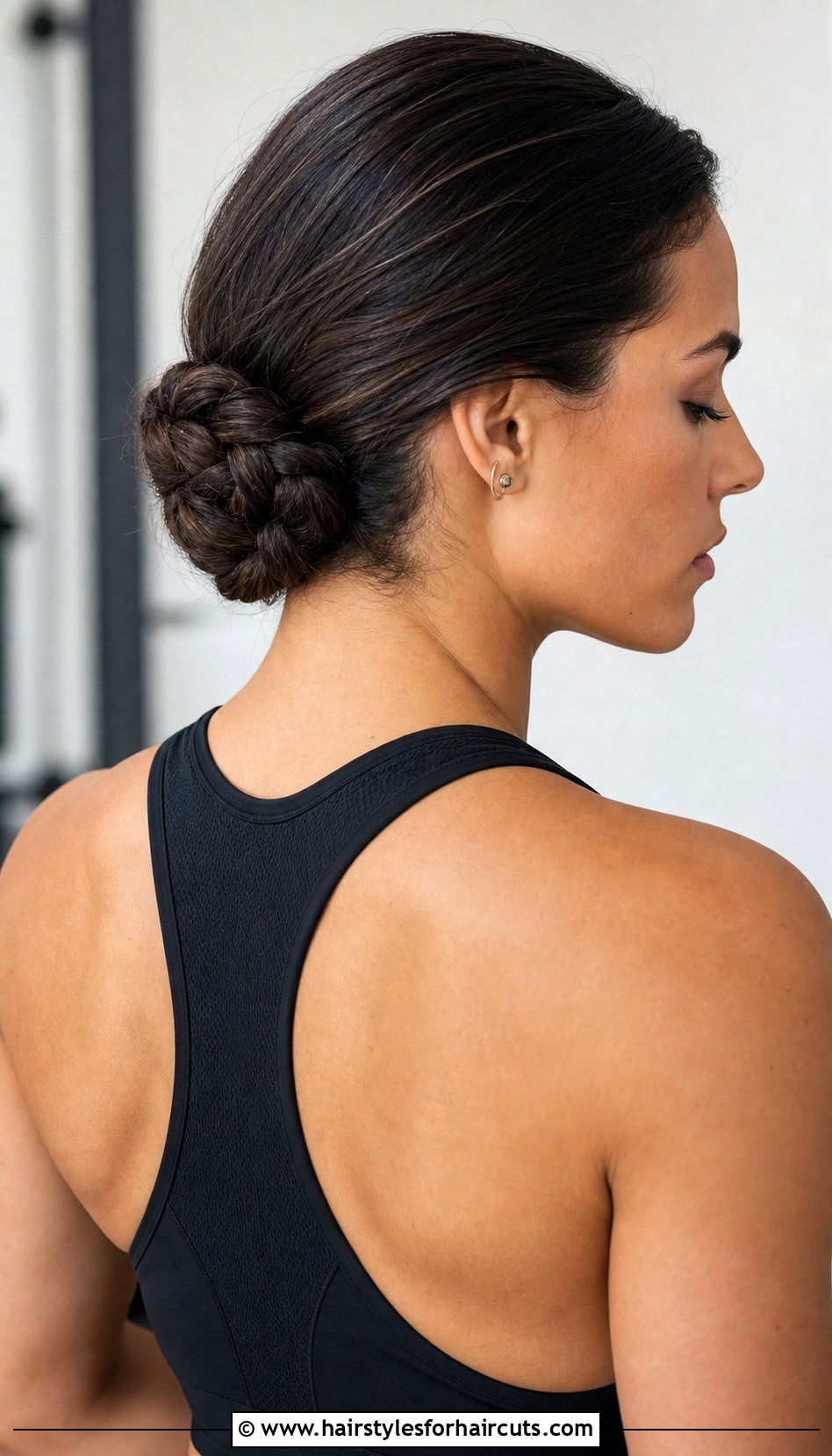 Low Braided Bun Short Hair - 25 short hair athletic hairstyles - 25 short hair athletic hairstyles