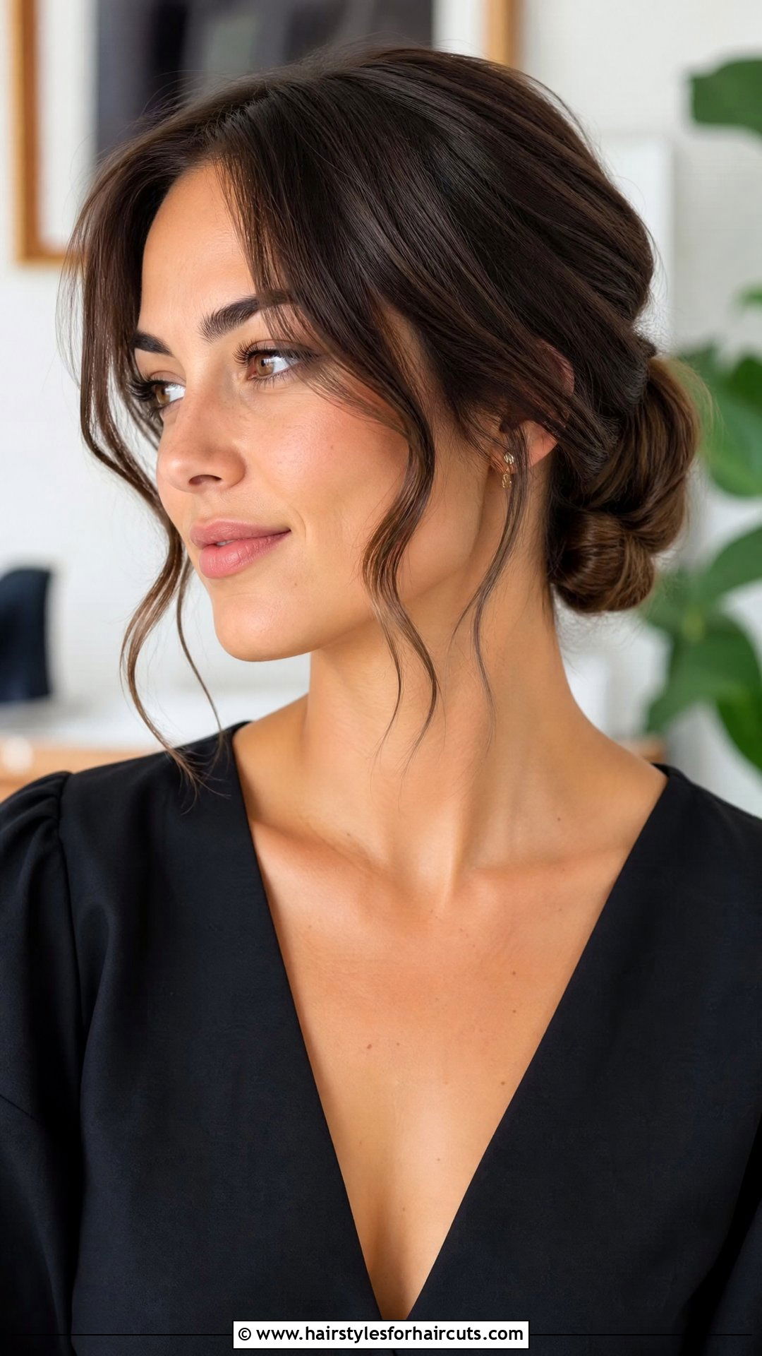 Low Bun Face Framing - 25 valentines day hairstyles - 25 valentine's day hairstyles