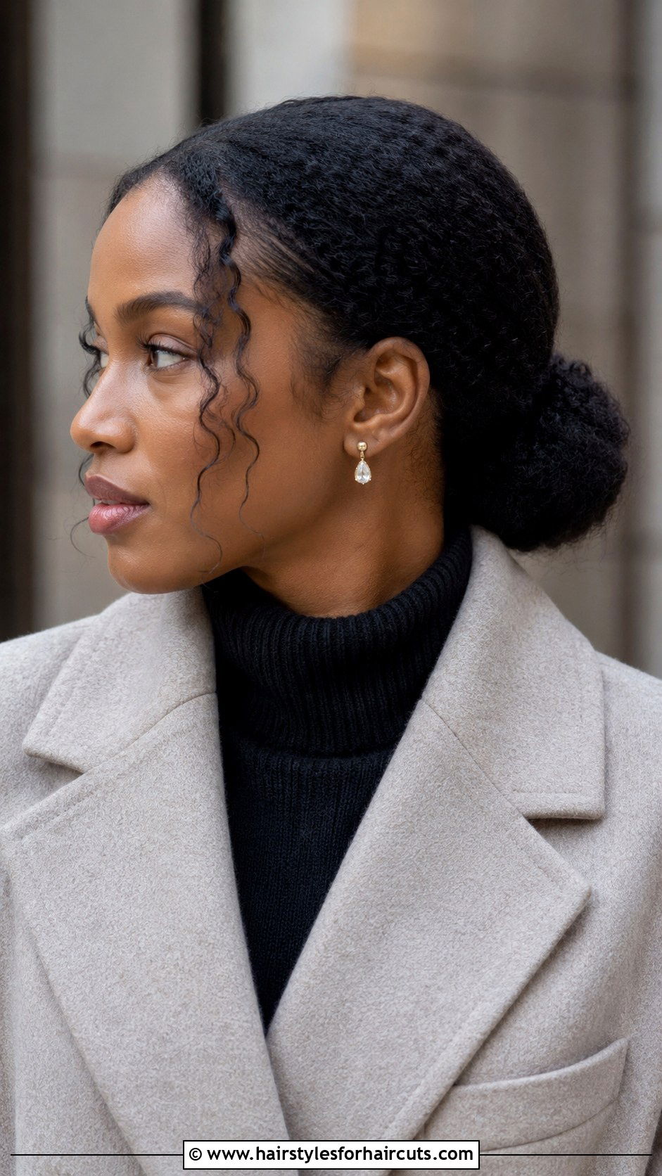 Low Bun Kinky Hair - 25 kinky hair hairstyles - 25 kinky hair hairstyles