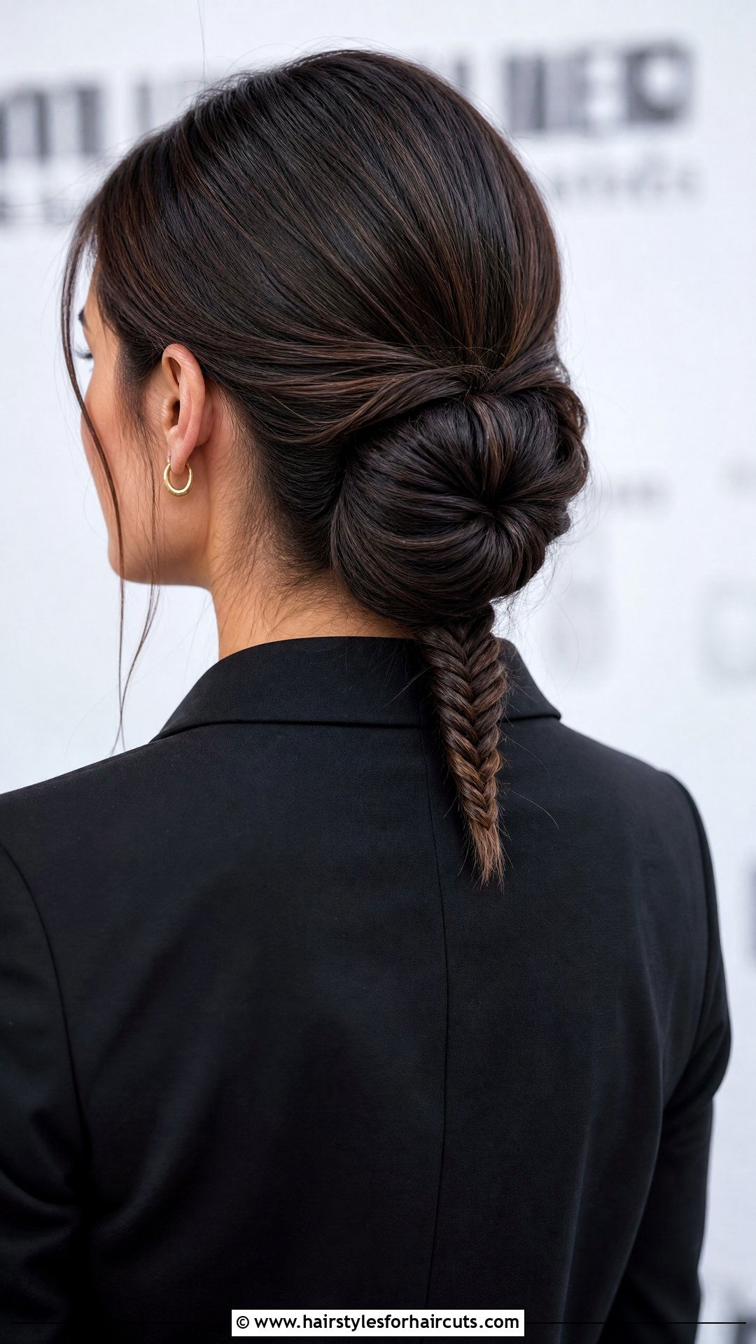 Low Bun With Fox Tail Braid - 25 fox tail hairstyles - 25 fox tail hairstyles