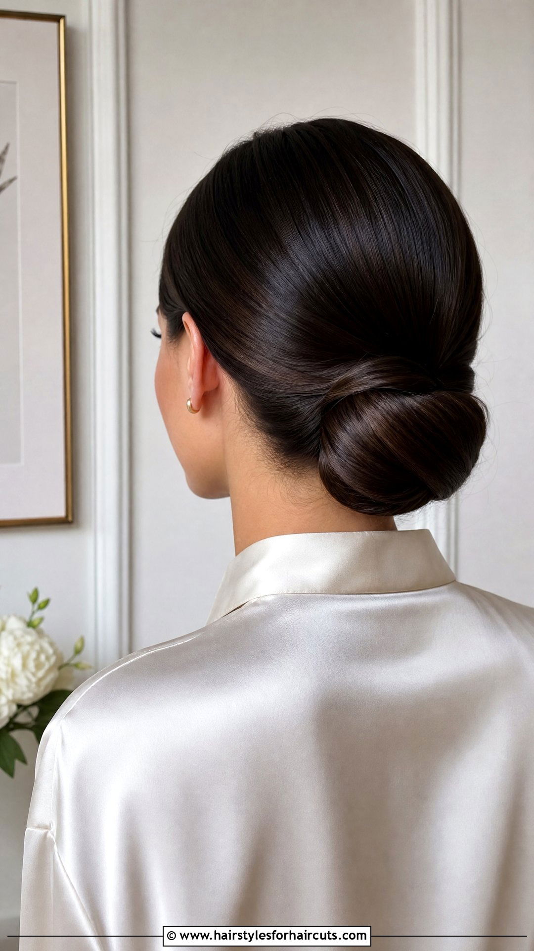 Low Chignon - 25 beginner easy hairstyles for wet hair - 25 beginner easy hairstyles for wet hair