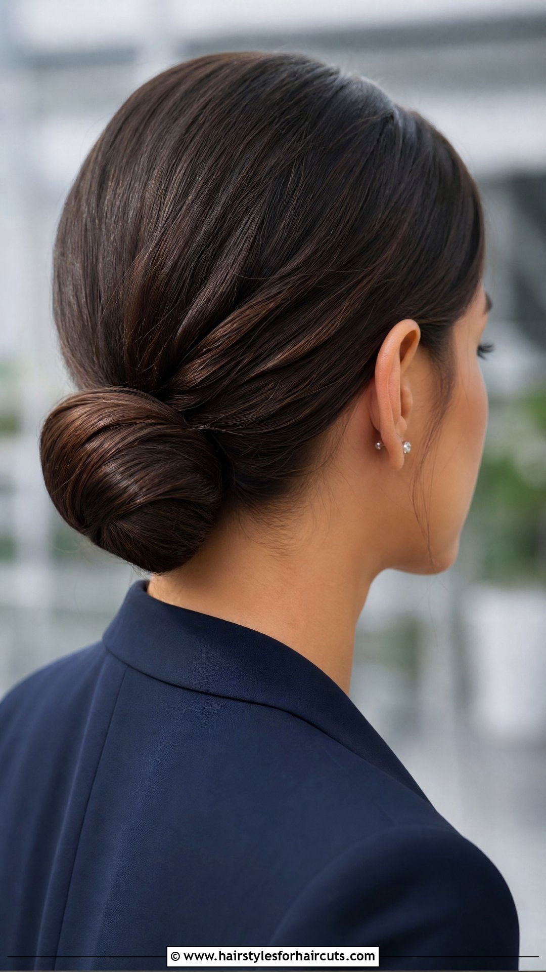 Low Chignon - 25 working hairstyles for long hair - 25 working hairstyles for long hair