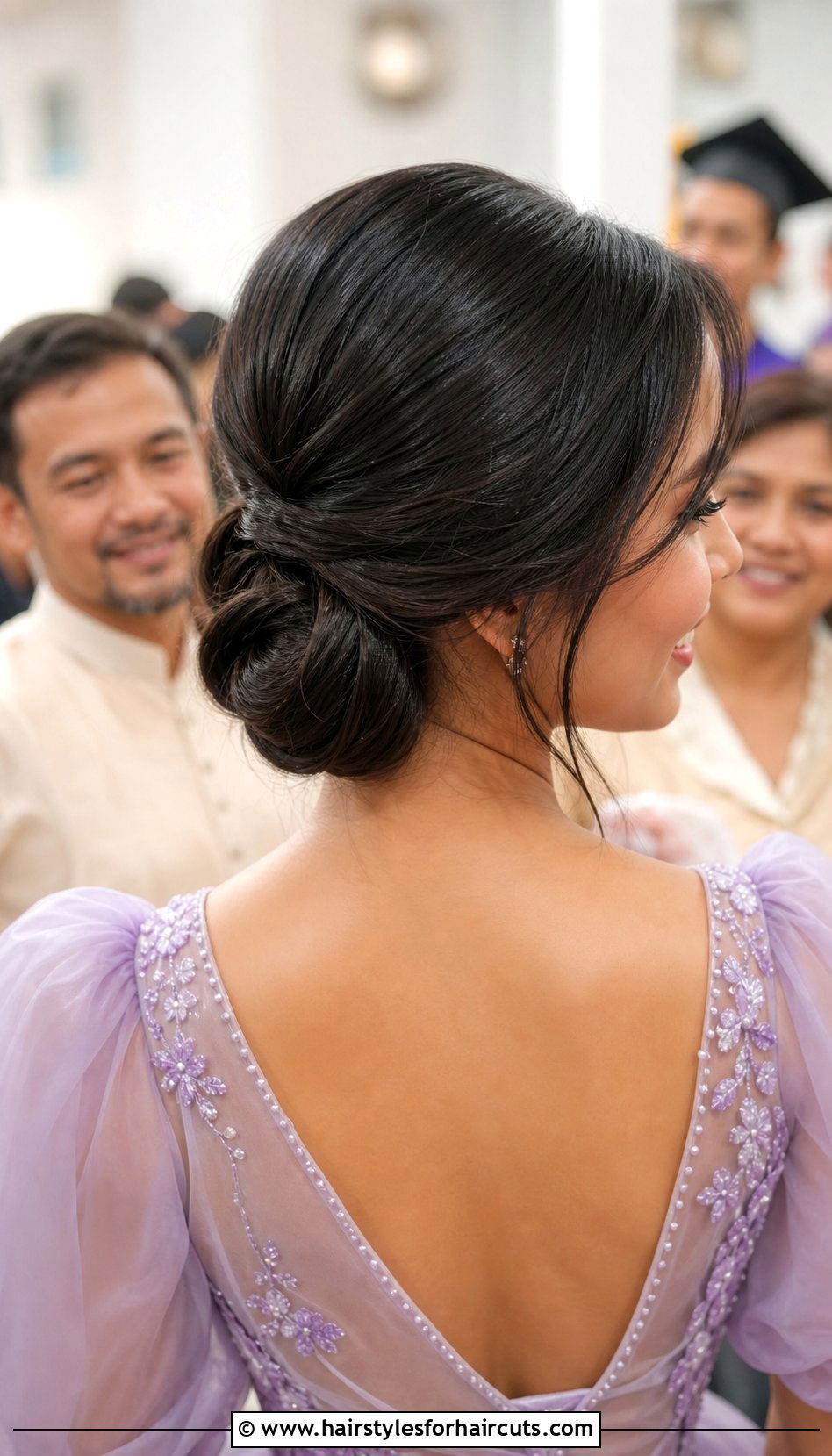 Low Chignon Hairstyle - 25 grad hairstyles - 25 grad hairstyles