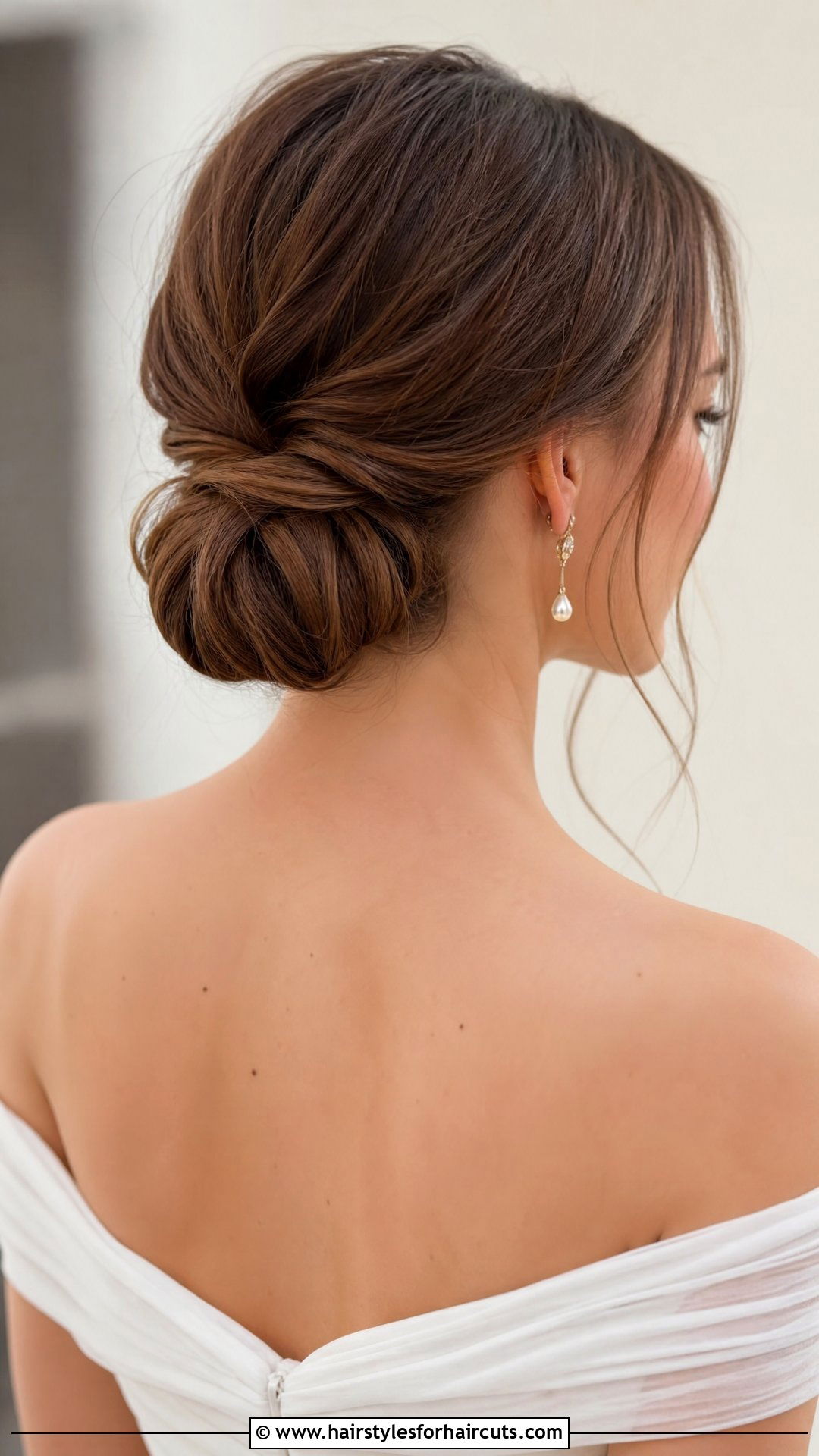 Low Chignon Updo - 25 cocktail hairstyles for medium hair - 25 cocktail hairstyles for medium hair