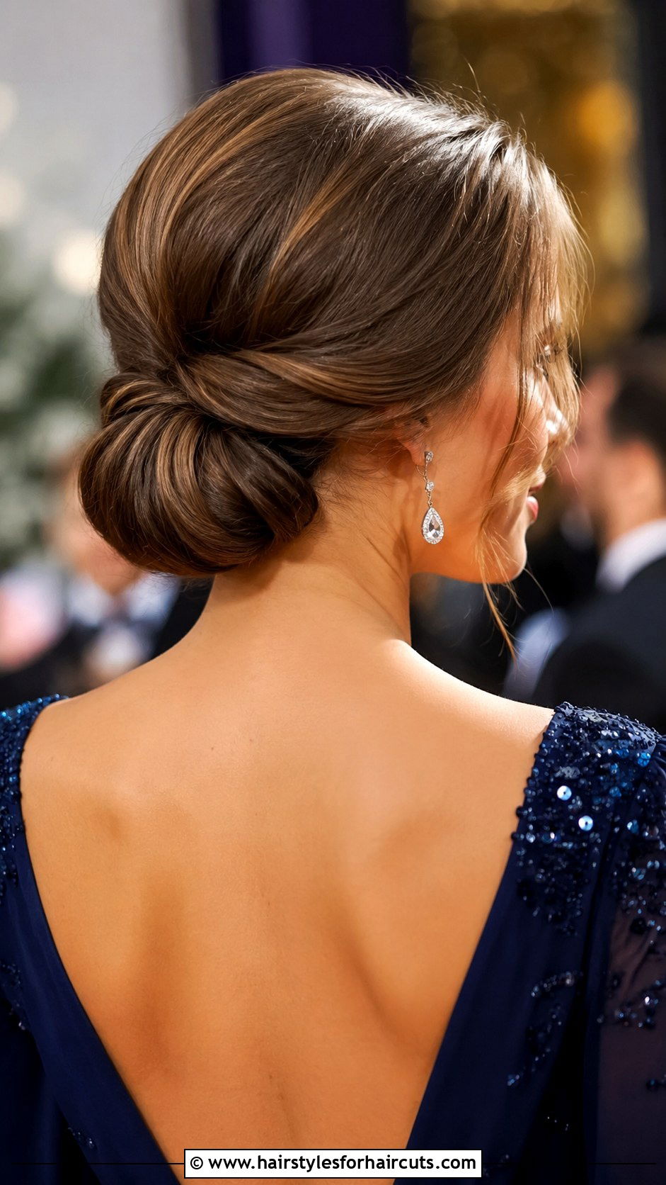 Low Chignon Updo - 25 old lady hairstyles long hair - 25 old lady hairstyles long hair