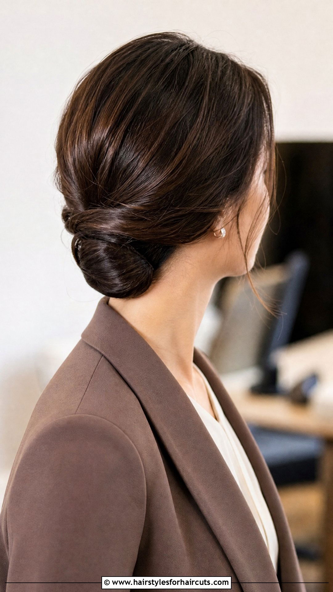 Low Chignon Updo - 25 updo hairstyles for asian hair - 25 updo hairstyles for asian hair