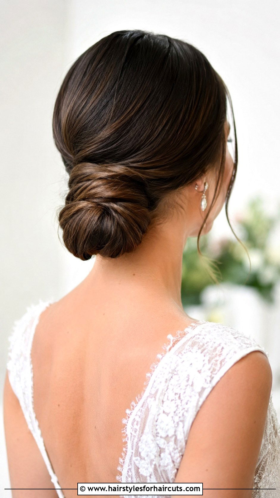 Low Chignon Updo - 25 cute hair hairstyles - 25 cute hair hairstyles
