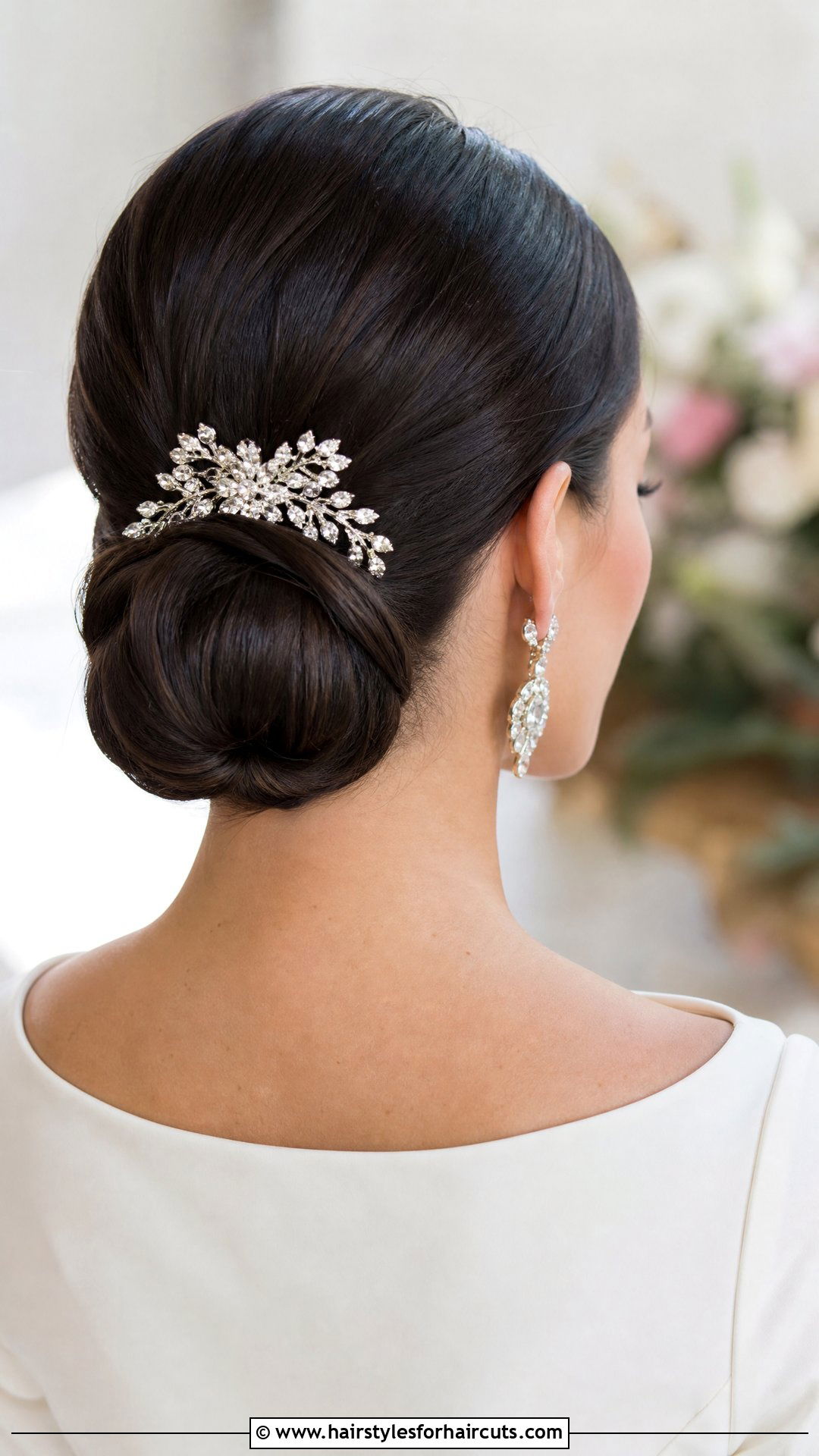 Low Chignon Wedding Hair - 25 wedding hairstyles medium length hair - 25 wedding hairstyles medium length hair