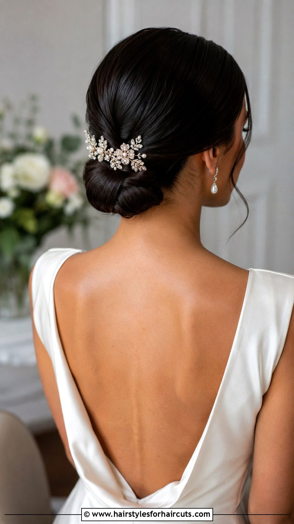 Low Chignon Wedding Updo - 25 diy wedding hairstyles for long hair - 25 diy wedding hairstyles for long hair
