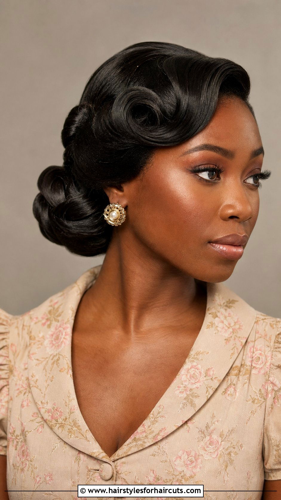 Low Chignon With Swirls - 25 low bun hairstyles for black hair wedding - 25 low bun hairstyles for black hair wedding