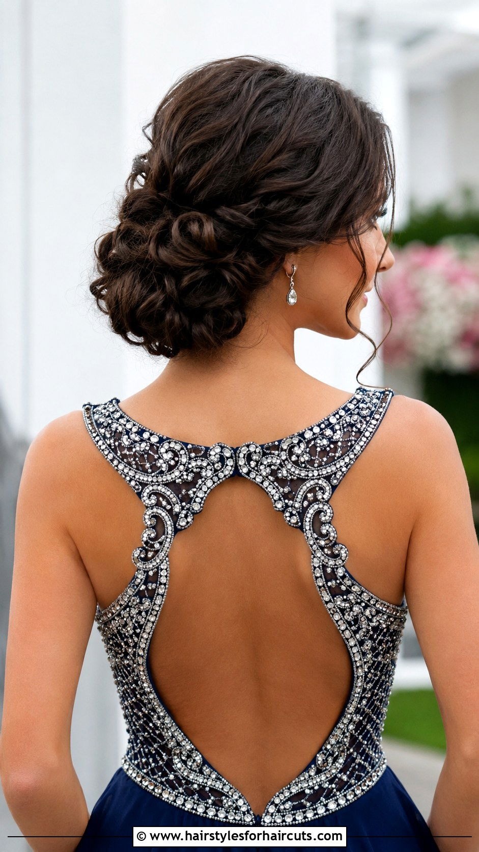 Low Curly Chignon For Prom - 25 curly hair mixed girl prom hairstyles - 25 curly hair mixed girl prom hairstyles