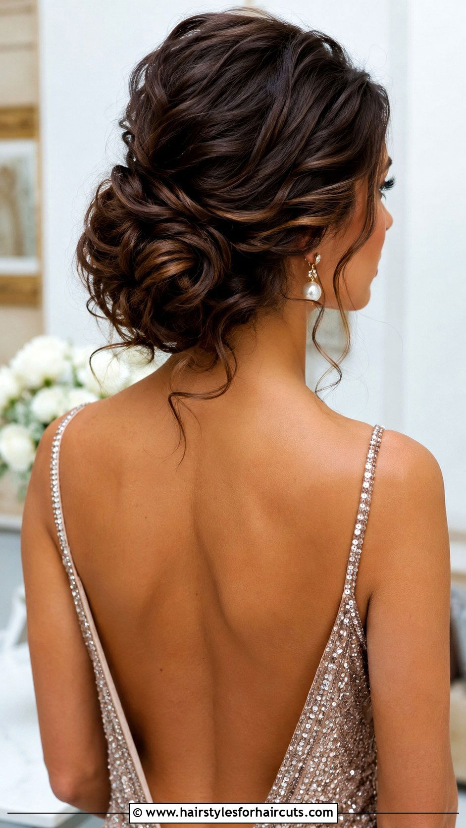 Low Curly Chignon Prom Hairstyle - 25 curly long hair prom hairstyles - 25 curly long hair prom hairstyles