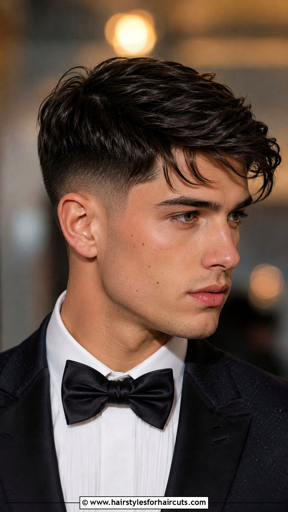Low Drop Fade With Side Swept Bangs - 25 fade haircuts - 25 fade haircuts