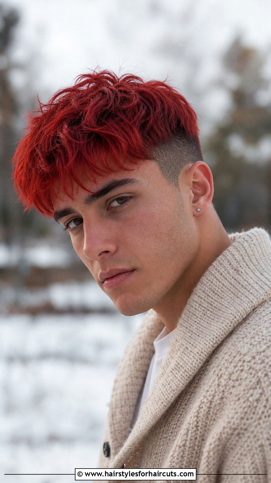 Low Fade Choppy Red Fringe - 25 fade haircuts red hair - 25 fade haircuts red hair