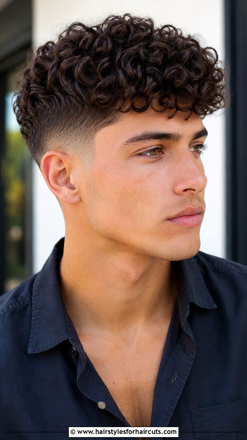 Low Fade With Curly Bangs - 25 fade haircuts with curly hair - 25 fade haircuts with curly hair