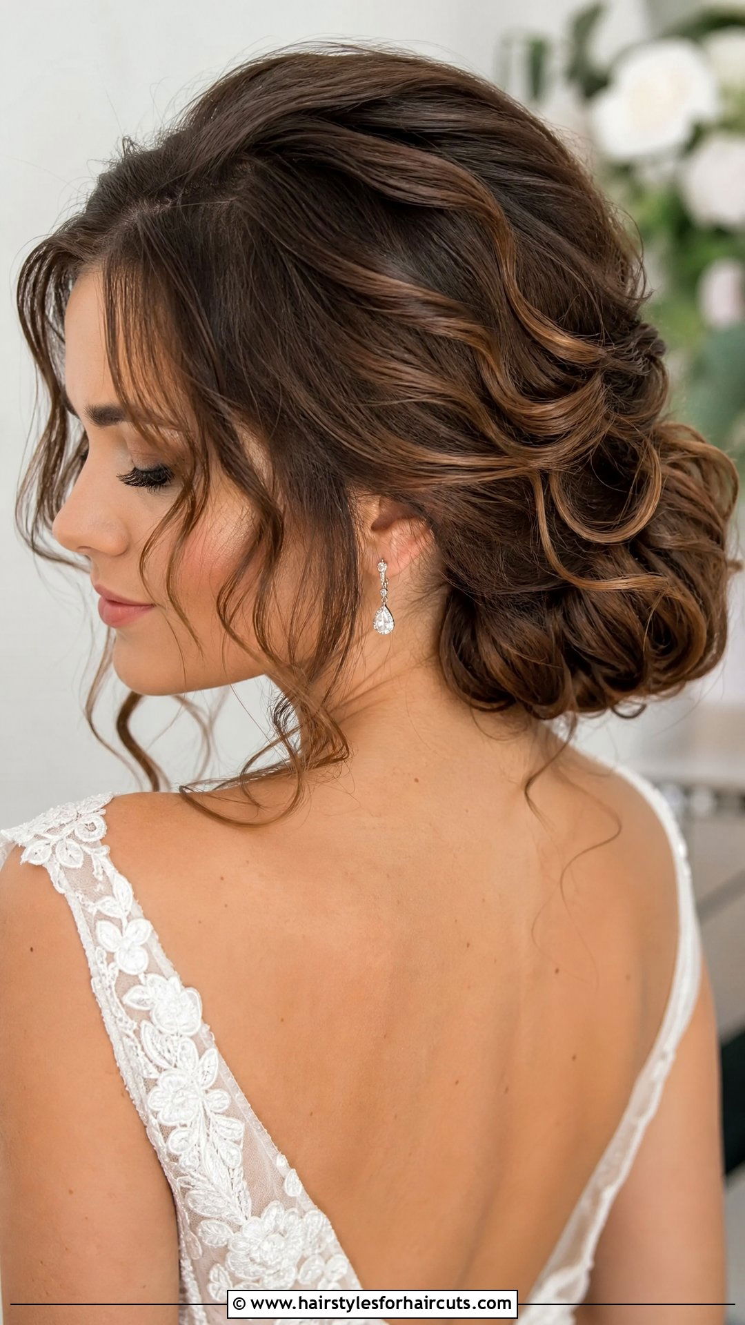 Low Messy Bun Updo - 25 wedding updo hairstyles for black hair - 25 wedding updo hairstyles for black hair