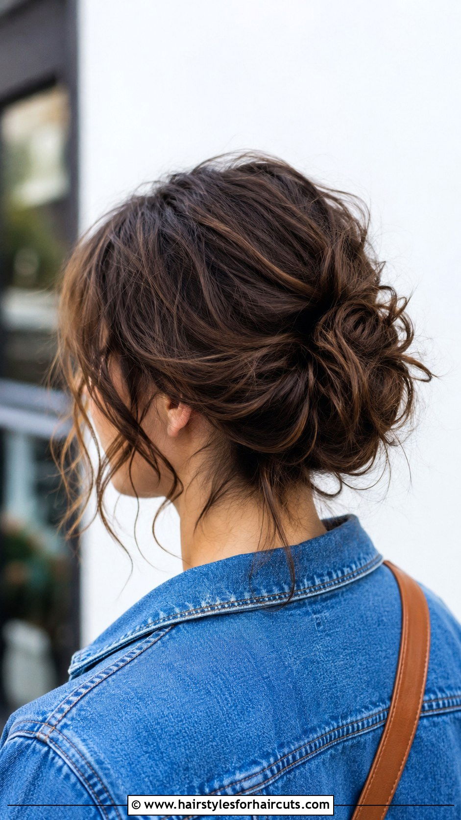 Low Messy Curly Bun - 25 work hairstyles for curly hair - 25 work hairstyles for curly hair