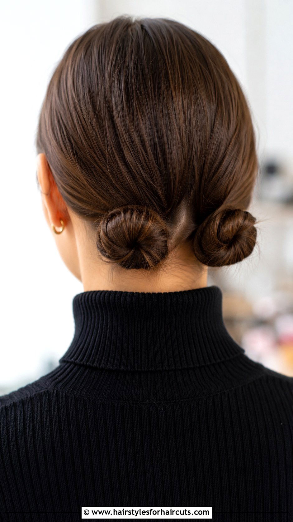 Low Pigtail Buns - 25 hairstyles with two hair ties - 25 hairstyles with two hair ties