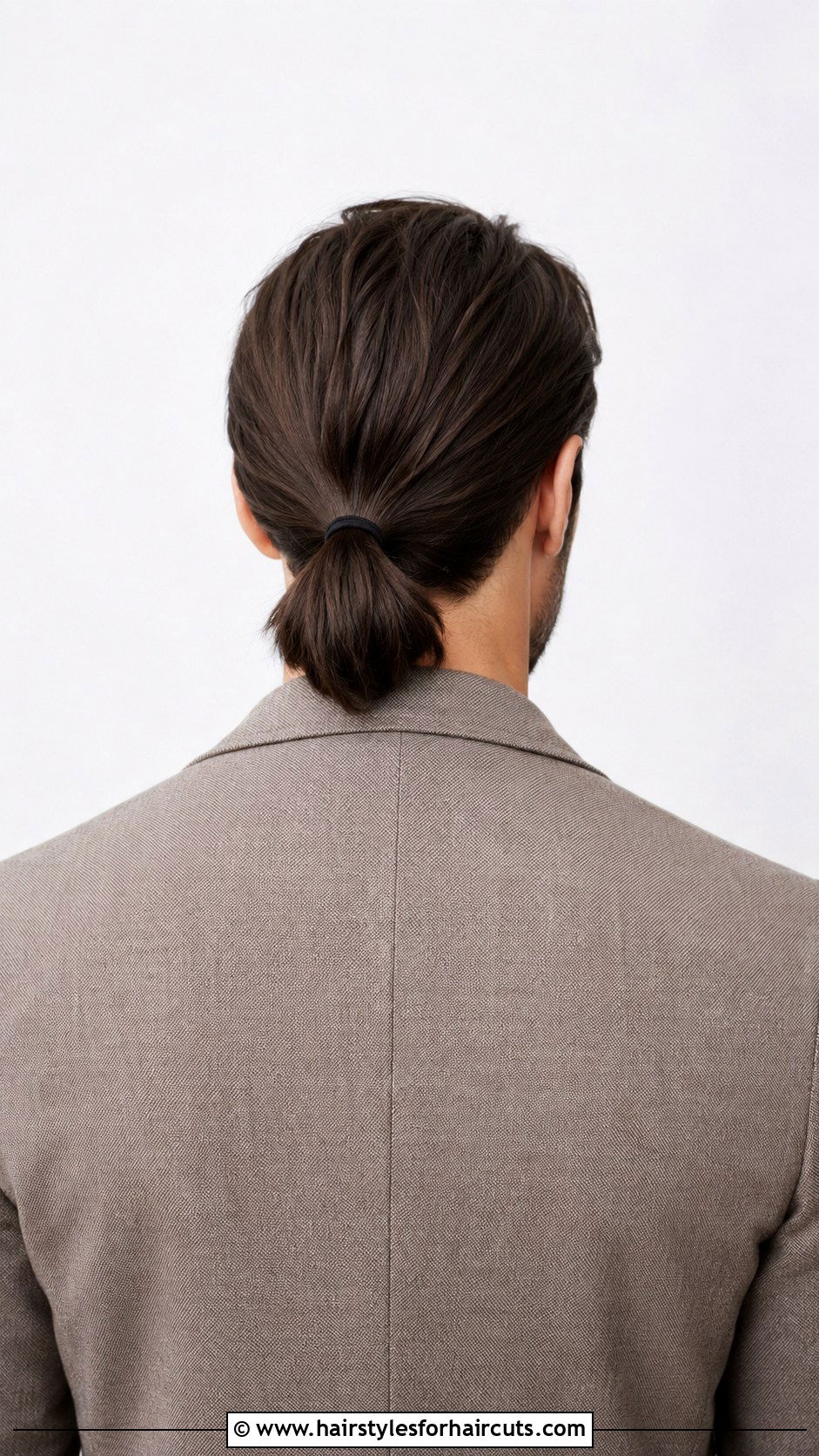 Low Ponytail Back View - 25 back side hairstyles for man - 25 back side hairstyles for man