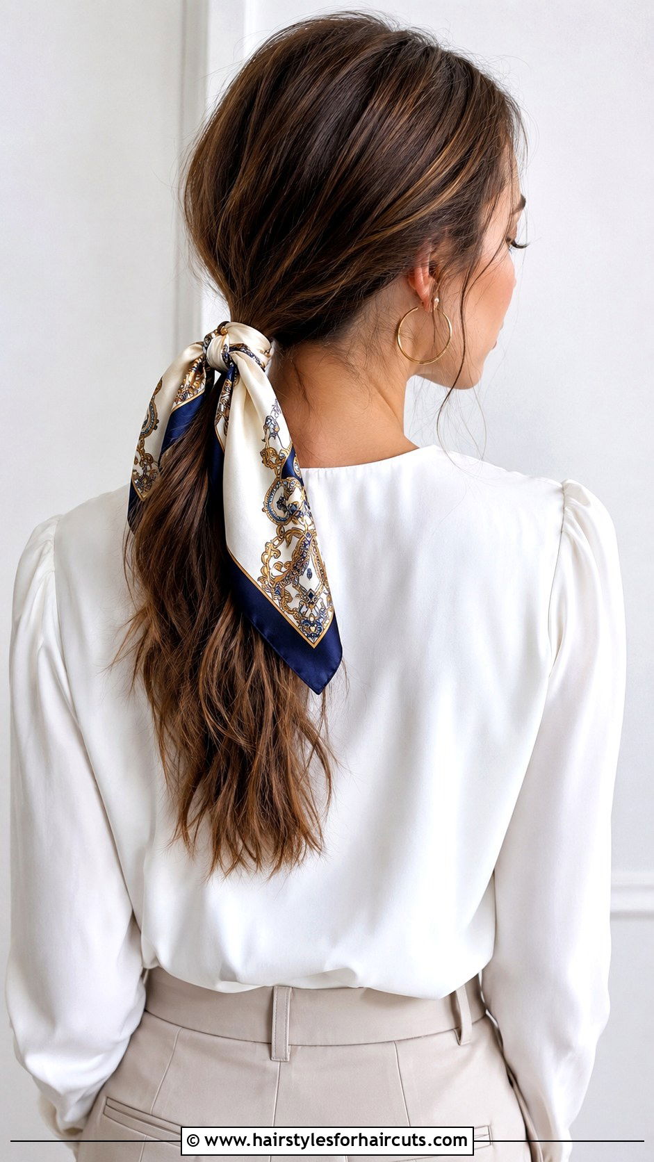 Low Ponytail Bandana Hairstyle For Long Hair - 25 bandana hairstyles for long hair - 25 bandana hairstyles for long hair
