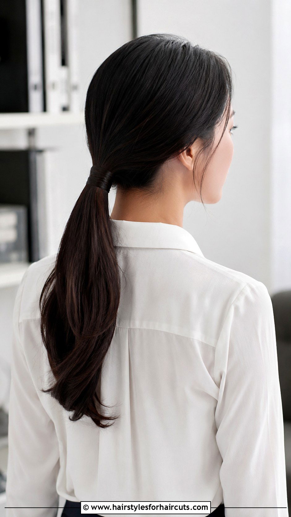 Low Ponytail For Long Asian Hair - 25 asian long hairstyles woman - 25 asian long hairstyles woman