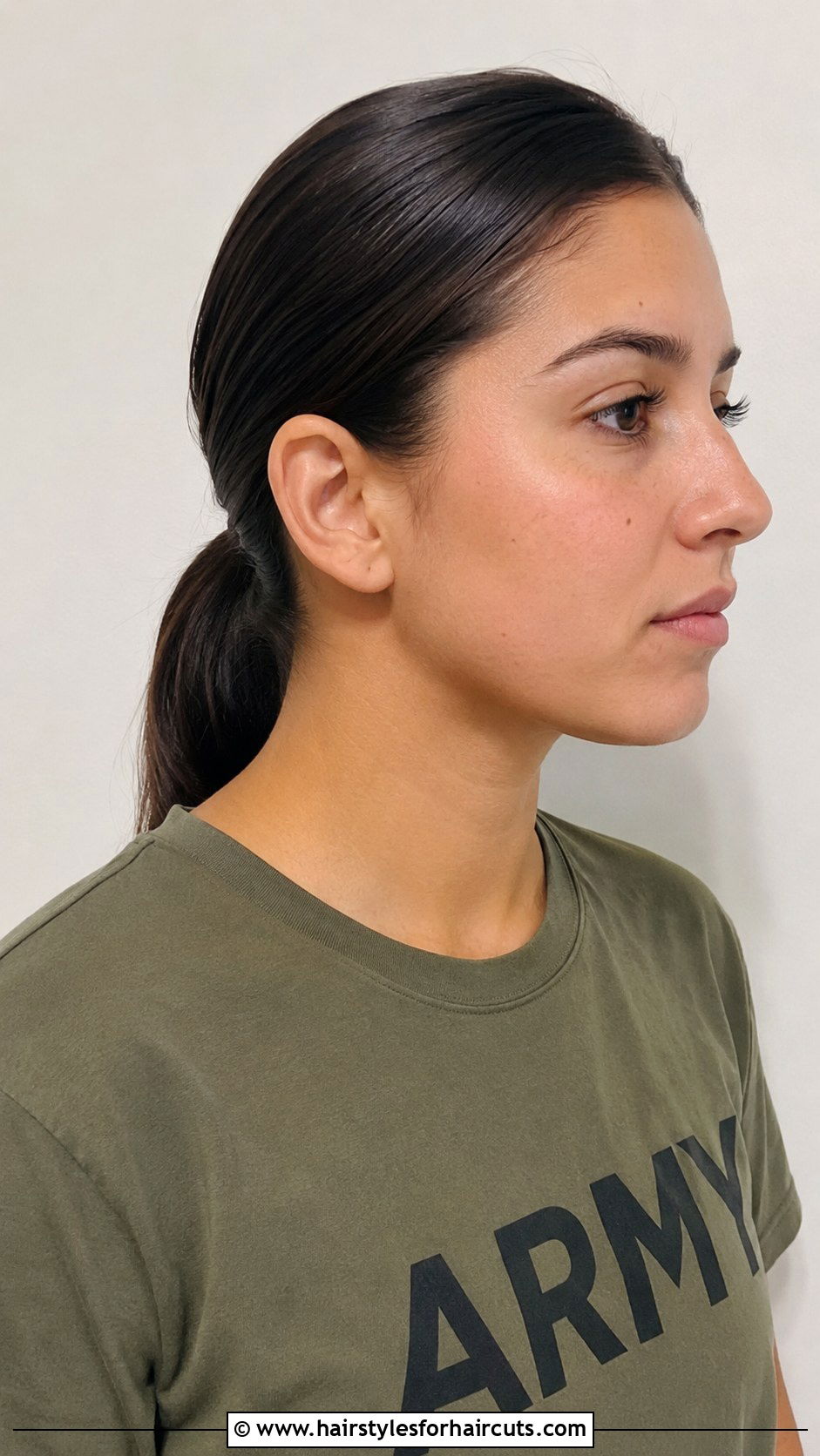 Low Ponytail Military - 25 army hairstyles - 25 army hairstyles