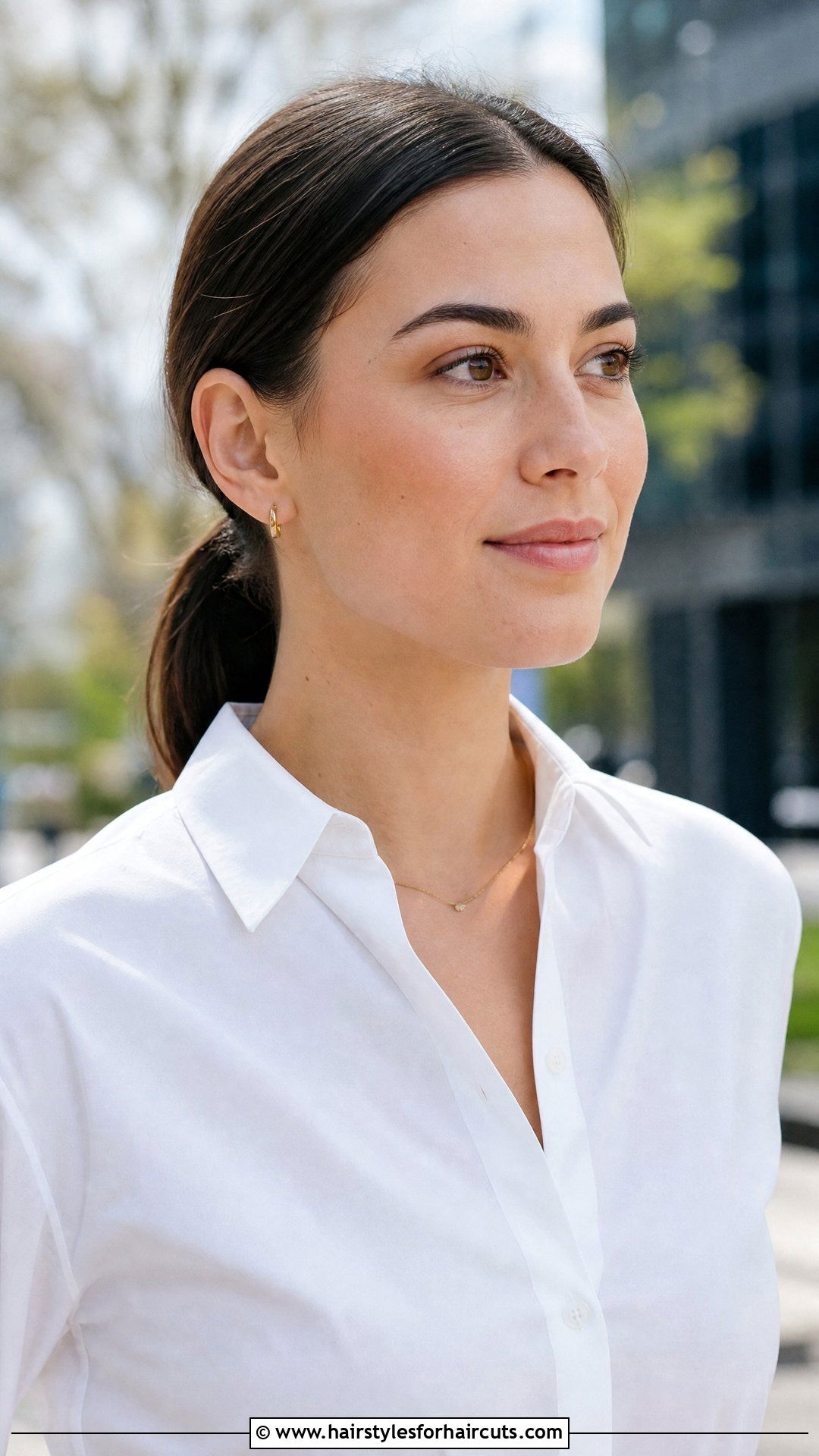 Low Ponytail With Hair Behind Ears - 25 hair behind ears hairstyles - 25 hair behind ears hairstyles