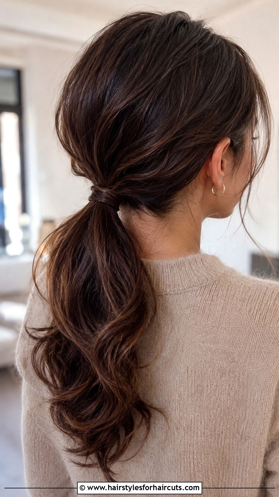 Low Ponytail With Loose Curls - 25 loose curl hairstyles - 25 loose curl hairstyles