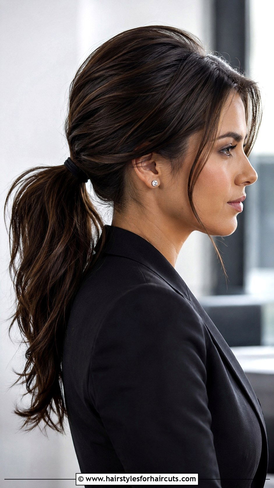 Low Ponytail With Volume - 25 easy hairstyles for poofy hair - 25 easy hairstyles for poofy hair