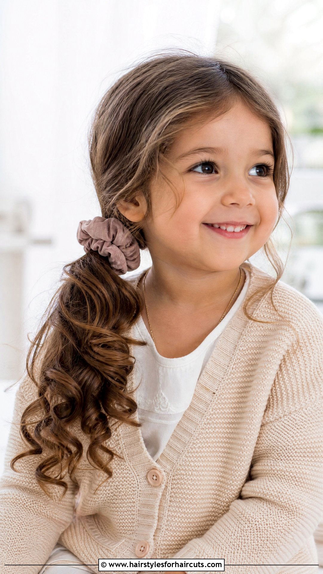 Low Side Ponytail With Curl - 25 4 year old girl hairstyles - 25 4 year old girl hairstyles
