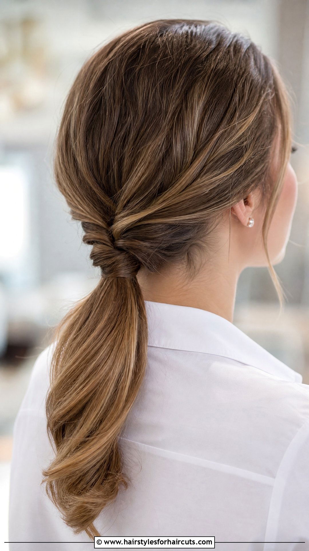 Low Twisted Ponytail - 25 smart hairstyles - 25 smart hairstyles