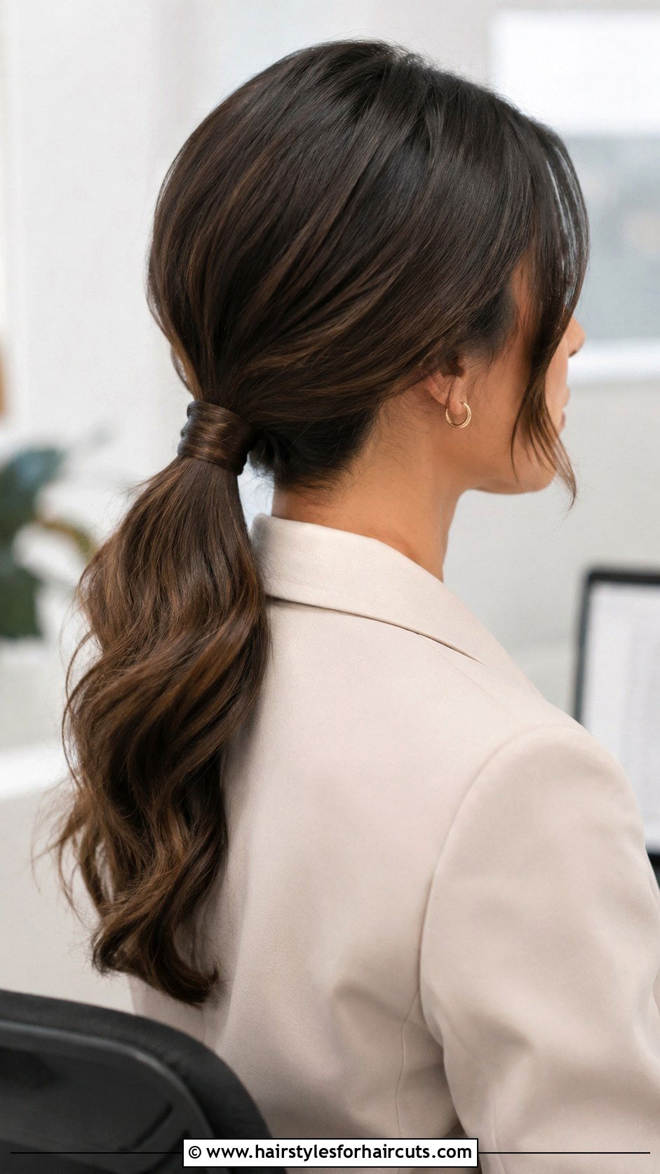 Low Wrapped Ponytail - 25 black hair ponytail hairstyles - 25 black hair ponytail hairstyles