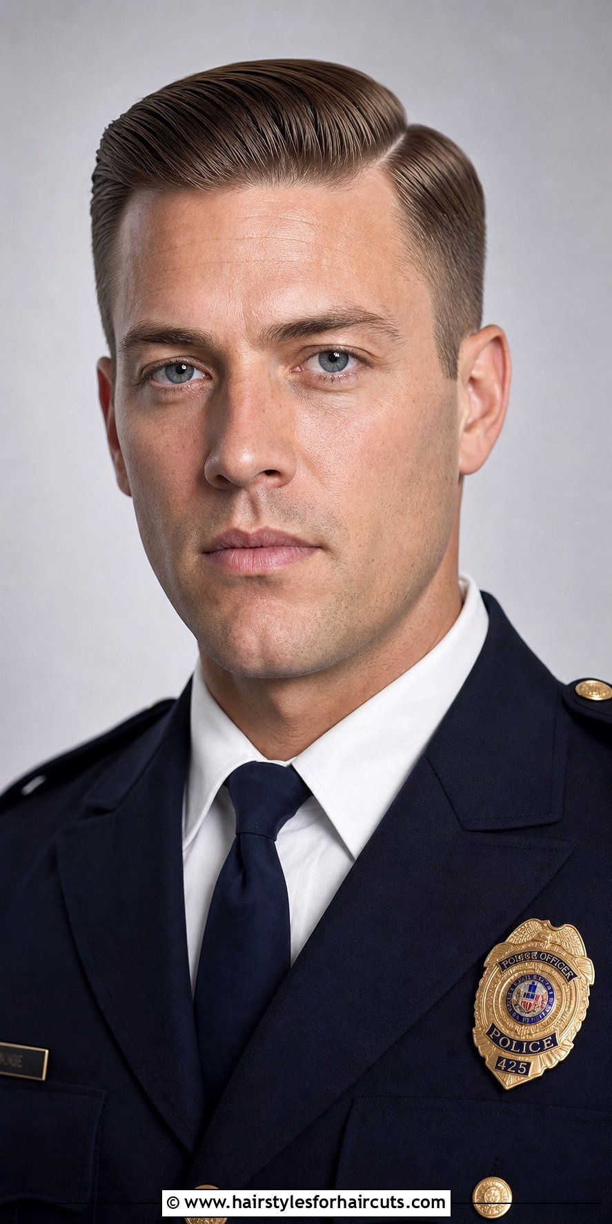 Male Side Part Comb Over Police Hairstyle - 25 police hairstyles - 25 police hairstyles