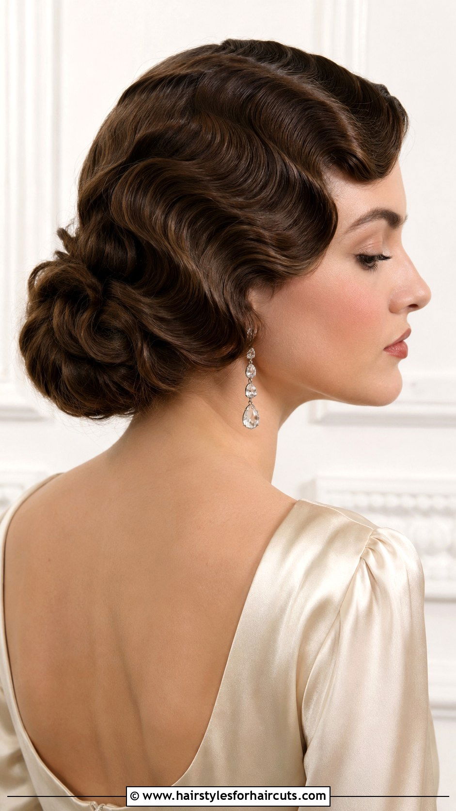 Marcel Wave Chignon For Long Hair - 25 1920s hairstyles for long curly hair - 25 1920s hairstyles for long curly hair