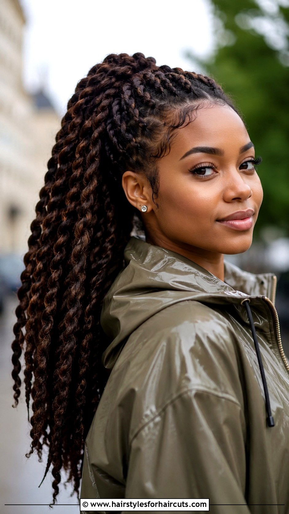 Marley Twist Ponytail - 25 rainy day hairstyles for black hair - 25 rainy day hairstyles for black hair
