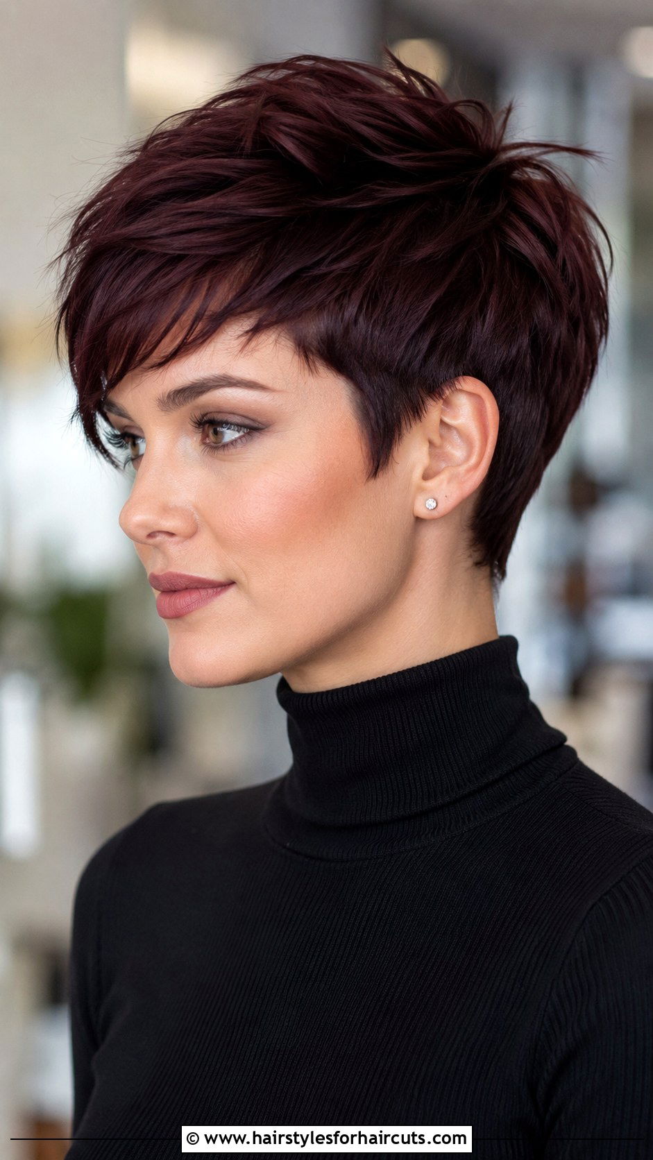 Maroon Brown Pixie Cut - 25 brown and red hairstyles - 25 brown and red hairstyles