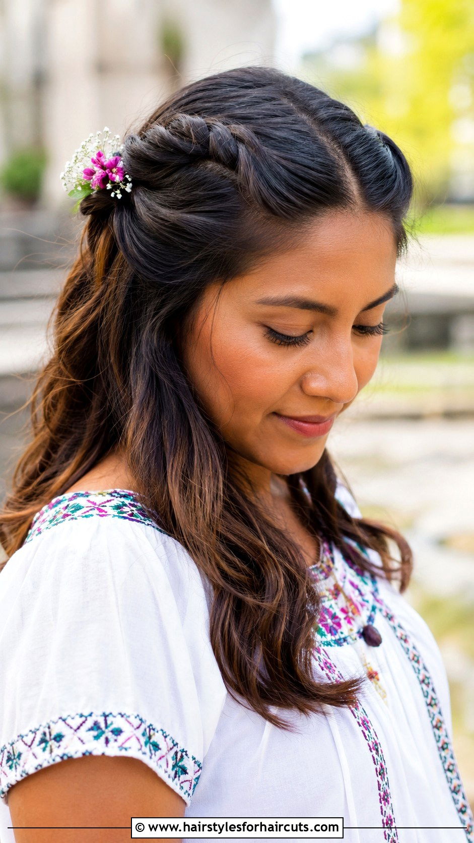 Mayan Twisted Half Up Half Down - 25 mayan hairstyles - 25 mayan hairstyles