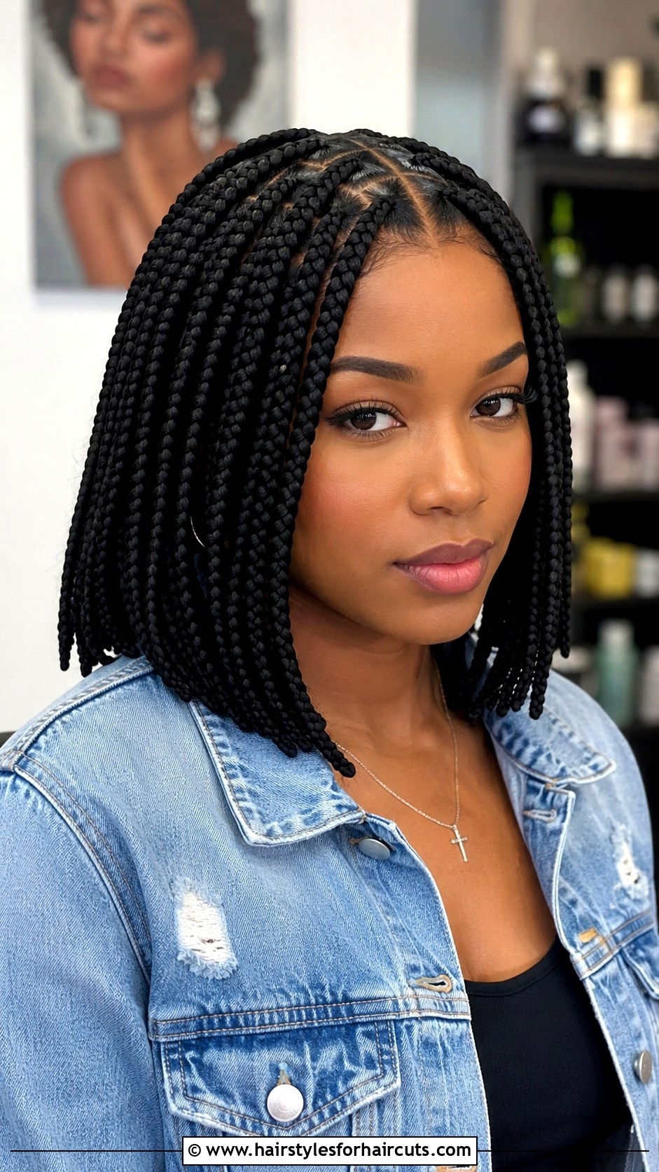 Medium Box Braids - 25 braided hairstyles for medium length hair - 25 braided hairstyles for medium length hair