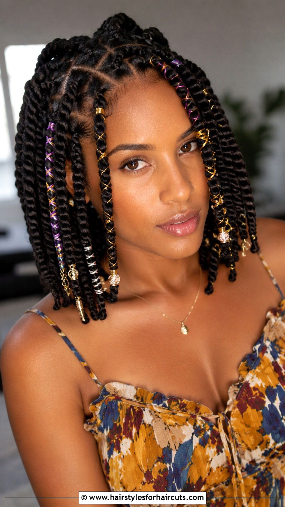 Medium Cuban Twist With Accessories - 25 medium cuban twist hairstyles - 25 medium cuban twist hairstyles