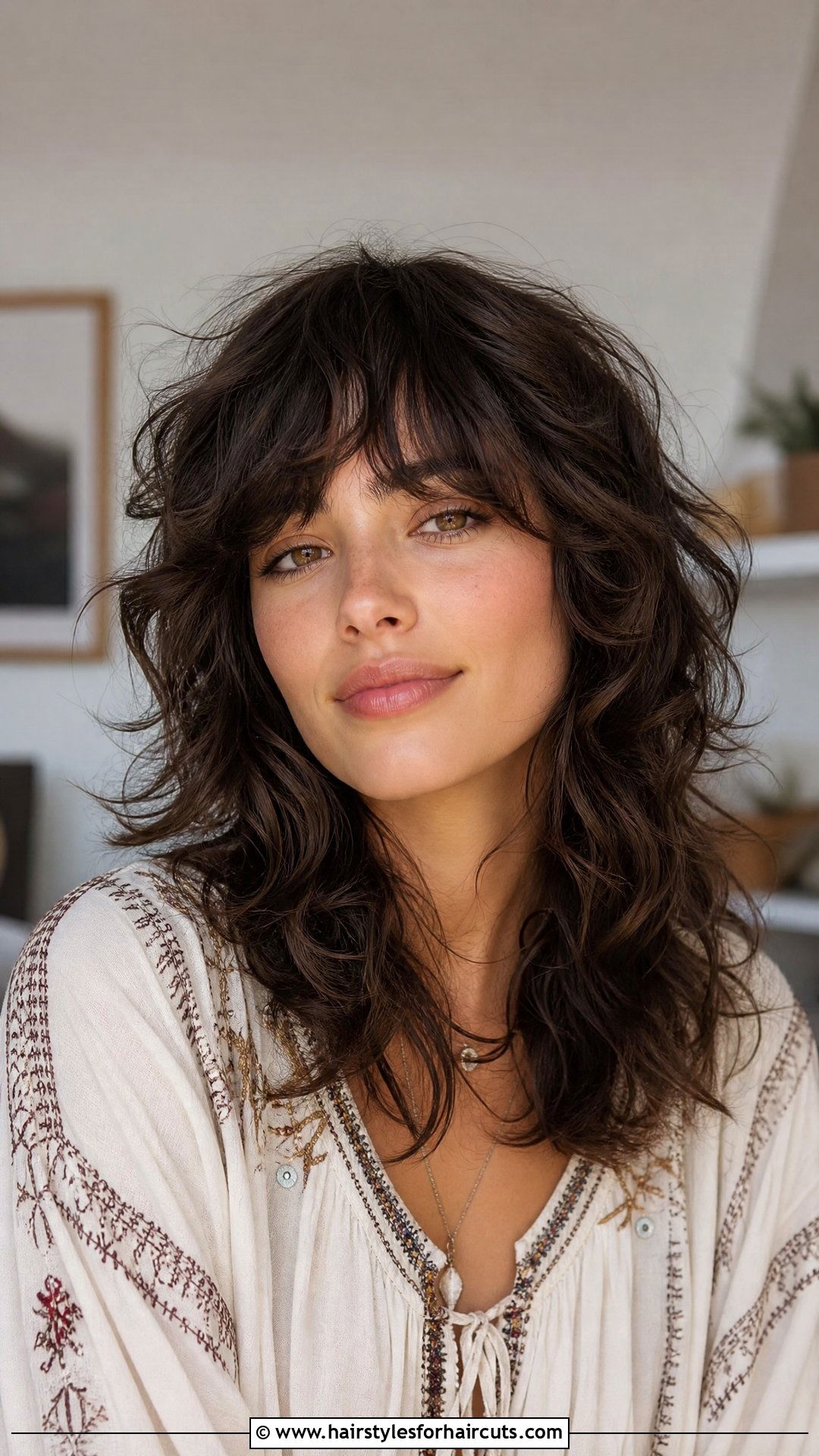 Medium Curly Shag with Feathered Layers - 25 girls curly haircuts - 25 girls curly haircuts